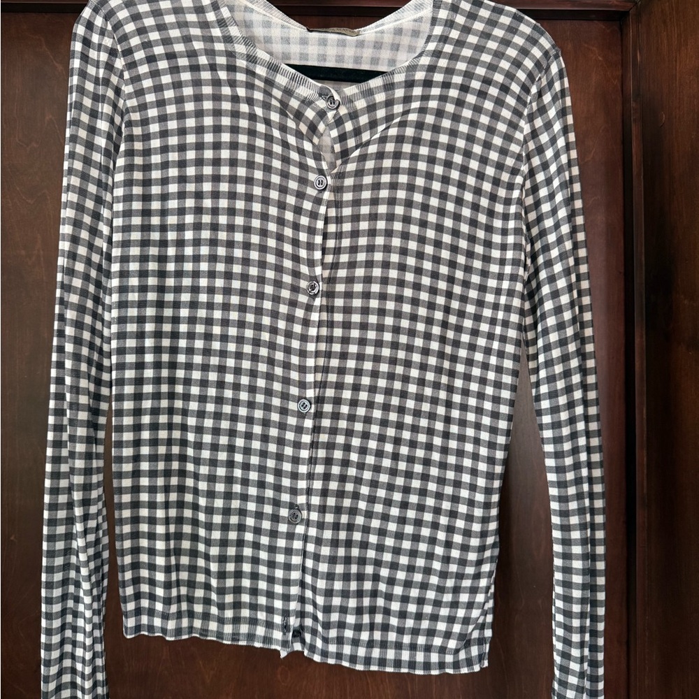 Bottega Veneta Gray and White Knit cardigan